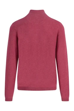 Højhalset striktrøje med half zip