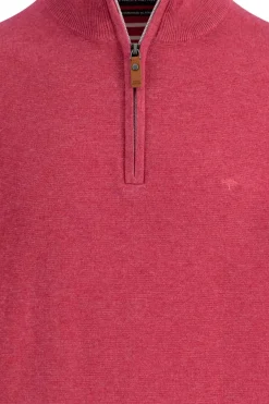Højhalset striktrøje med half zip