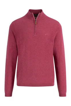 Højhalset striktrøje med half zip