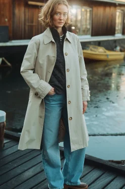 Ibi - Oversize trenchcoat med lommer