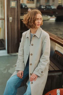 Ibi - Oversize trenchcoat med lommer