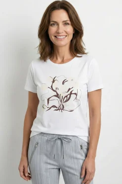 Ida - T-shirt i bomuld med detalje