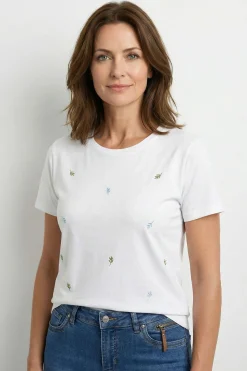 Ida - T-shirt i bomuld med detalje