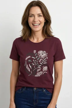 Ida - T-shirt i bomuld med detalje