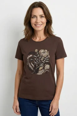 Ida - T-shirt i bomuld med detalje