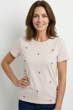 Ida - T-shirt i bomuld med detalje