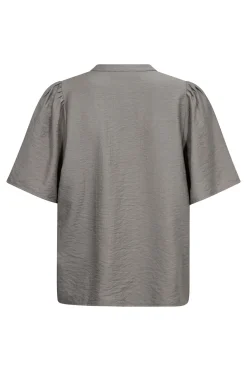 Isa - Bluse med rynkedetaljer ved skuldrene