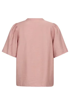 Isa - Bluse med rynkedetaljer ved skuldrene