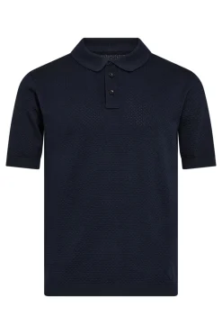 Jens SS - Kortærmet strik polo med struktur
