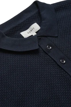 Jens SS - Kortærmet strik polo med struktur