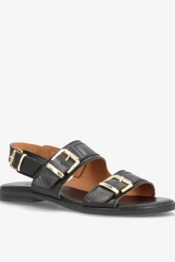 JUNE - Lædersandal med spænder