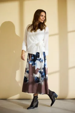 Karla - Wrapbluse med guldknapper