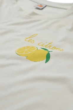 Kortærmet t-shirt med citronmotiv