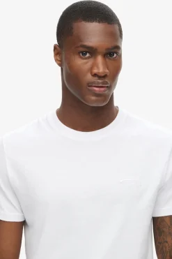 Kortærmet T-shirt med rund hals og broderet logo