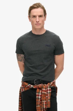Kortærmet T-shirt med rund hals og broderet logo