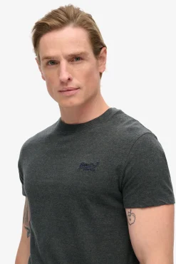 Kortærmet T-shirt med rund hals og broderet logo