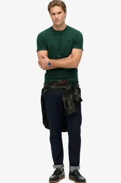 Kortærmet T-shirt med rund hals og broderet logo