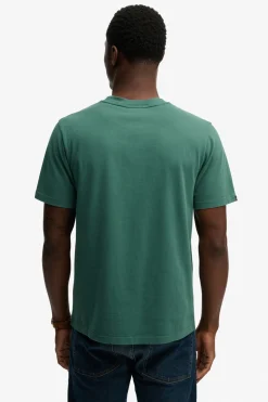 Kortærmet T-shirt med striber og logo