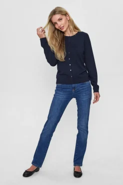Leda - Basic cardigan med knapper