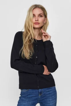 Leda - Basic cardigan med knapper