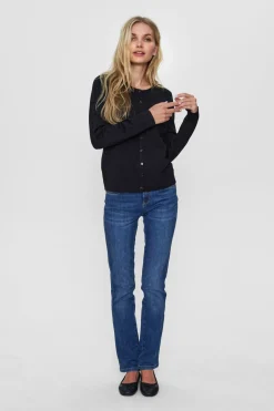 Leda - Basic cardigan med knapper