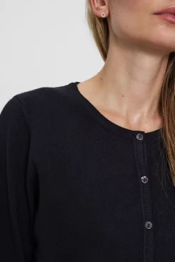 Leda - Basic cardigan med knapper