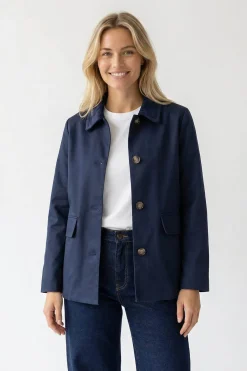 Livia - Kort jakke med fløjlskrave og lommer