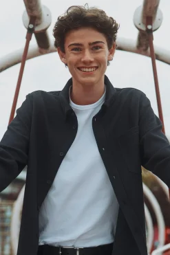 Lorenzo junior - Overshirt i struktureret materiale