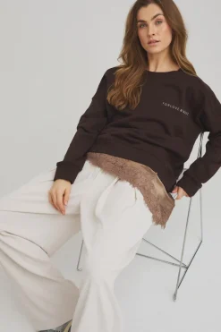 Lovelux - Blød sweatshirt med tekst