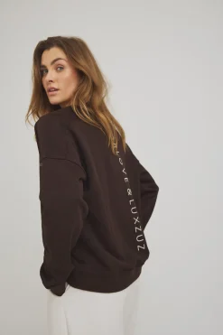 Lovelux - Blød sweatshirt med tekst