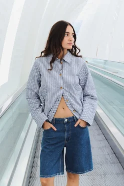 LR-RILLO - Denim bermudashorts