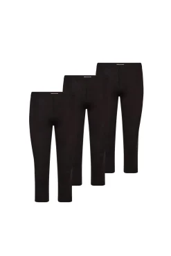 Margot - 3-Pak capri-leggings i blød kvalitet