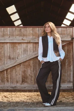 MAY - Bukser med gallonånd i meleret kvalitet