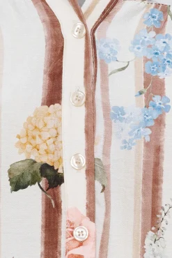 MdcJenni - Kortærmet kjole med blomstermotiv