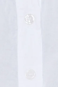 MdcRebekka - Bluse med broderi og kinakrave