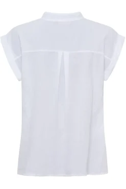 MdcRebekka - Bluse med broderi og kinakrave