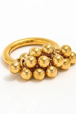 muun studios Bead Cluster Ring - 18K Gold Plated