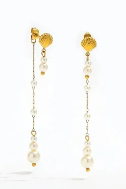 muun studios Elva Pearl Earrings - 18K Gold Plated