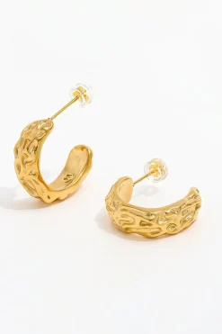 muun studios Fia Textured Earrings - Large - 18K Gold Plated