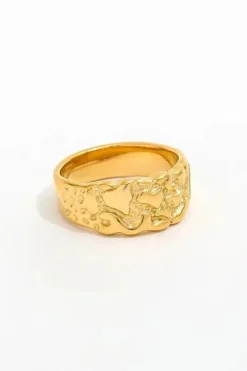 muun studios Fia Textured Ring - 18K Gold Plated