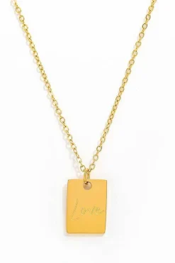muun studios LOVE Necklace - 18K Gold Plated