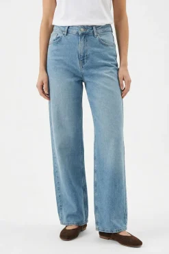 Mynthe - Strækbare denim jeans med brede ben