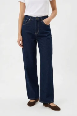 Mynthe - Strækbare denim jeans med brede ben