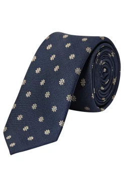 Navy slips med blomstret mønster