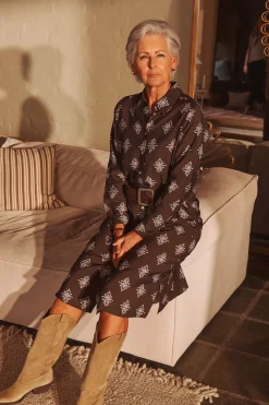 Nille - Viskose kjole med print