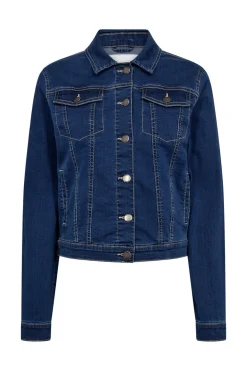 Nina - Denimjakke med knapplukning og lommer