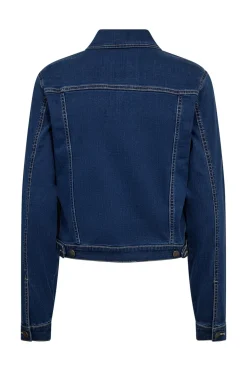 Nina - Denimjakke med knapplukning og lommer