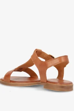 NORA - Flad lædersandal med rem