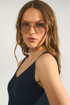 NUCERYS - Cropped top med ribstruktur