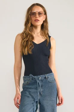 NUCERYS - Cropped top med ribstruktur